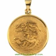 18K Yellow Gold St. Michael Medal