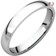 18kt White 03.00 mm Light Comfort Fit Band