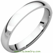 18kt White 03.00 mm Light Comfort Fit Band