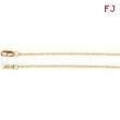 18kt Yellow 18 INCH Polished LASERED TITAN ROPE CHAIN