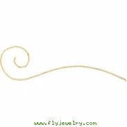 18kt Yellow BULK BY INCH Polished SOLID CABLE CHAIN