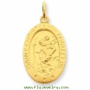 24k Gold-plated Sterling Silver Saint Christopher Medal