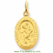 24k Gold-plated Sterling Silver Saint Christopher Medal