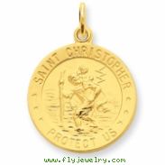 24k Gold-plated Sterling Silver Saint Christopher Medal