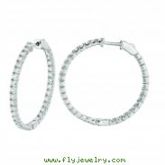 3 Pointer diamond hoop earrings