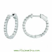 3 Pointer diamond hoop earrings