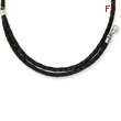 3.0mm Genuine Leather Weave Necklace