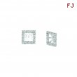 8mm square diamond earring jackets