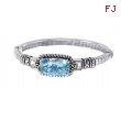 Alesandro Menegati 14K Accented Sterling Silver Bangle with Blue and White Topaz