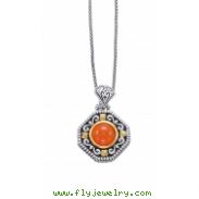 Alesandro Menegati 14K Accented Sterling Silver Necklace with Carnelian
