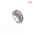 Alesandro Menegati 18K Accented Sterling Silver Ring with Diamonds 