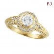 Antique Style Diamond Engagement Ring  Yellow Gold