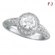Antique Style Diamond Engagement Ring White Gold