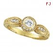 Bezel Diamond Ring 14K Yellow Gold