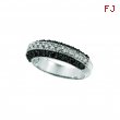 Black & White Diamond Fashion Ring, 14K White Gold