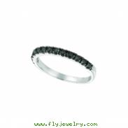 Black Diamond Stackable Ring, 14K White Gold