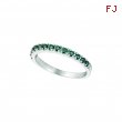 Blue Diamond Stackable Ring, 14K White Gold