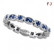 Blue Sapphire Eternity Stack Band Ring