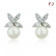 Butterfly Pearl Stud Earrings