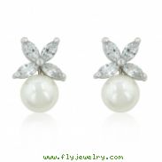 Butterfly Pearl Stud Earrings