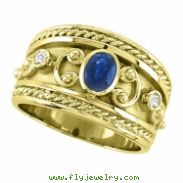 Byzantine Sapphire & Diamond ring 