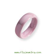 Ceramic Pink 6mm Polished Band