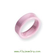 Ceramic Pink Concave 7mm Polished Band