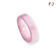 Ceramic Pink Faceted 5.5mm Polished Band