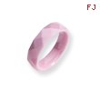 Ceramic Pink Faceted 5.5mm Polished Band