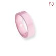 Ceramic Pink Faceted 6mm Polished Band