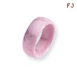 Ceramic Pink Faceted 7.5mm Polished Band