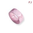 Ceramic Pink Faceted 8mm Polished Band