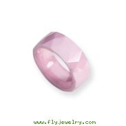 Ceramic Pink Faceted 8mm Polished Band