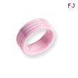 Ceramic Pink Grooved 8mm Polished Band