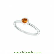 Citrine bezel set ring