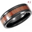 Cobalt 13.50 08.00 MM BLACK PVD Casted Band with Rose Wood Inlay
