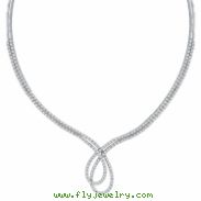 Designer Diamond Necklace, 14K White Gold