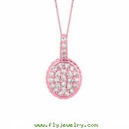 Diamond  oval necklace