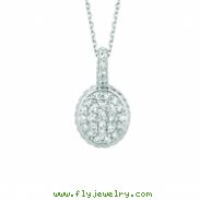 Diamond  oval necklace