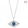 Diamond & sapphire eye necklace