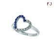 Diamond & Sapphire Heart Ring