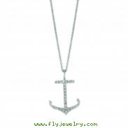 Diamond anchor necklace