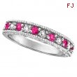 Diamond and Pink Sapphire Band Ring