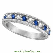 Diamond and Sapphire Ring Band