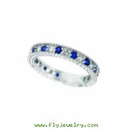 Diamond and Sapphire Ring Band