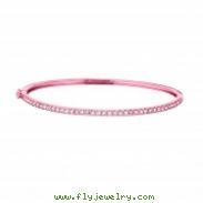 Diamond Bangle, 14K Pink Gold