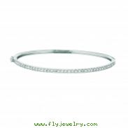 Diamond Bangle, 14K White Gold