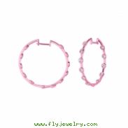 Diamond bezel set hoop earrings