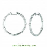 Diamond bezel set hoop earrings