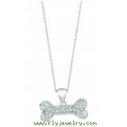 Diamond bone necklace